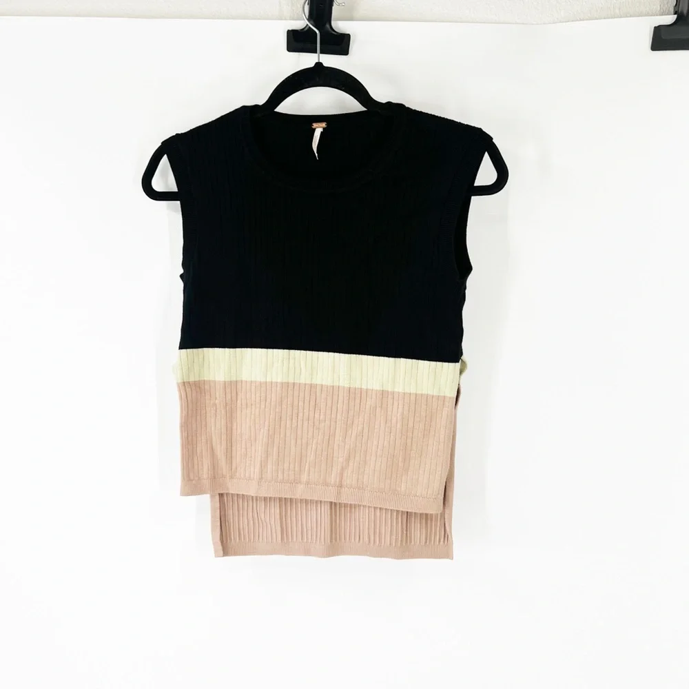 Free People Stop And Stare Set Knit Sleeveless Tank Knit Midi Skirt